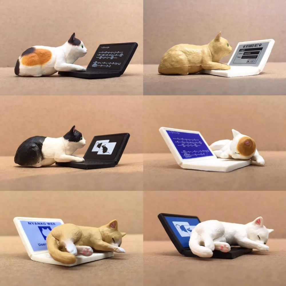 Япония оригинальный pet Capsule игрушечные лошадки 6 шт. Britsh короткошерстная Ragdoll