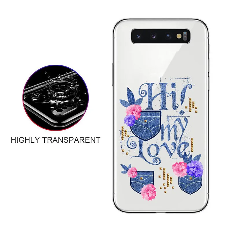 Чехол для Samsung Galaxy S10plus мобильный телефон прозрачная задняя крышка чехол с
