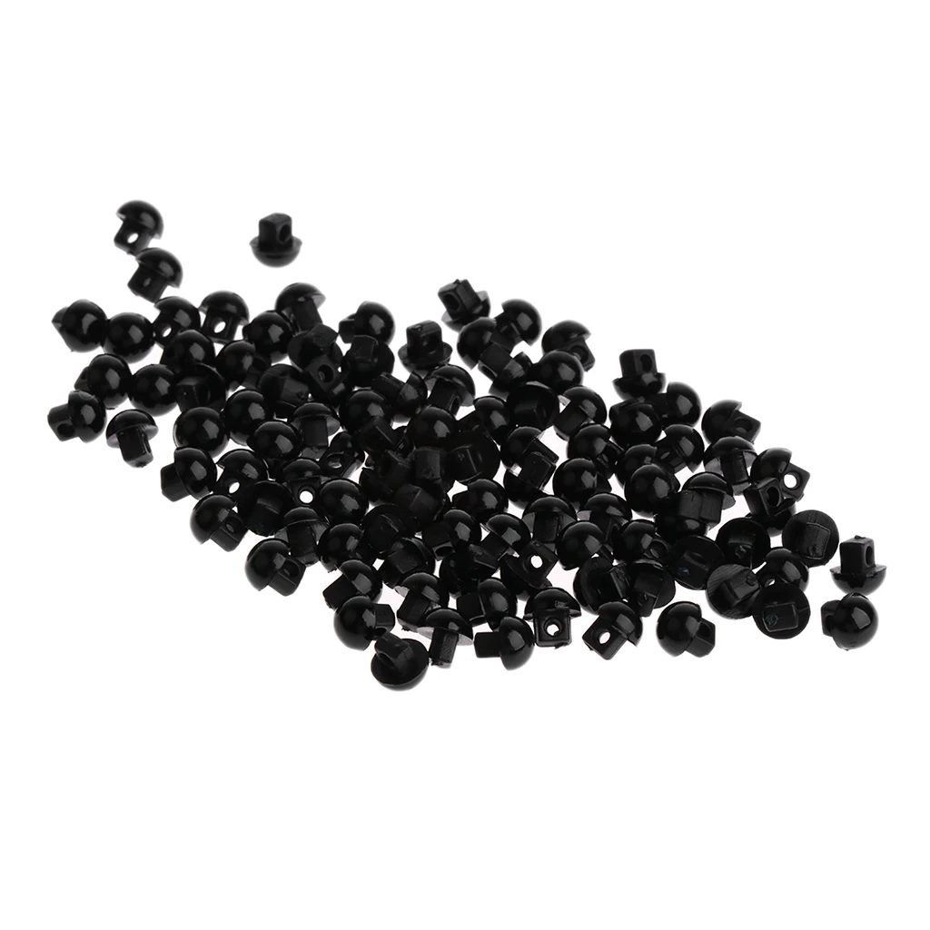 

200pcs Plastic Safety Eyes/Nose for Toy Doll Craft DIY Black with Hole