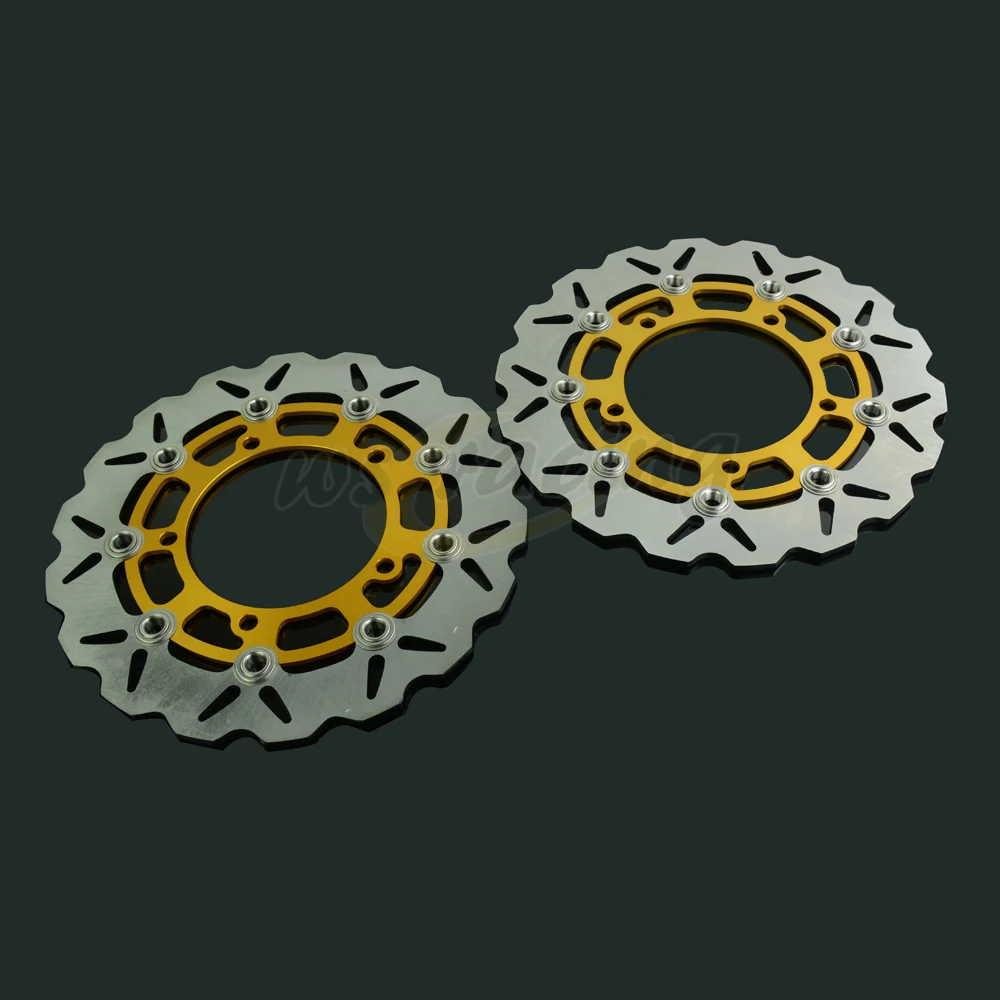 

290MM Motorcycle Front Wavy Floating Brake Disc Rotor For SUZUKI SV650S ABS 07-12 07 08 09 10 11 12