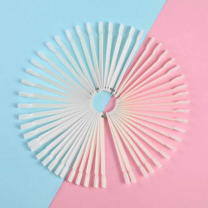 50Pcs/Lot 1*12.5CM Fan-shaped Nail Polish Color Card Template Display Tool Art Swatches Tools |