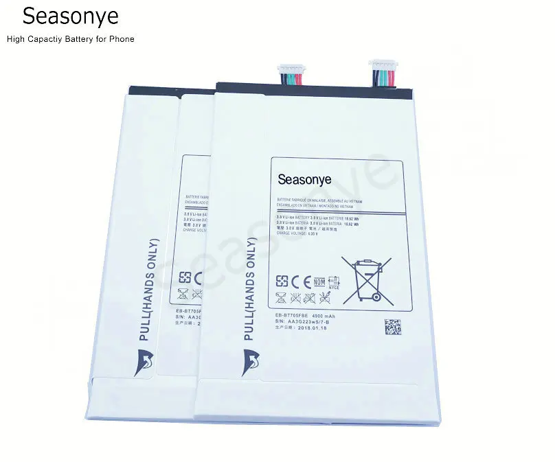 Seasonye 4900 мАч/18.62Wh EB-BT705FBE/EB-BT705FBC Замена Батарея для samsung Galaxy Tablet Tab S 8,4 SM-T700 T700 T705