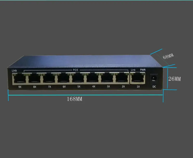 9 портов Ethernet IEEE802.3af POE переключатель ip телефон камера светодиодный экран потолочный AP школа умный город Беспроводной Wi-Fi планшеты