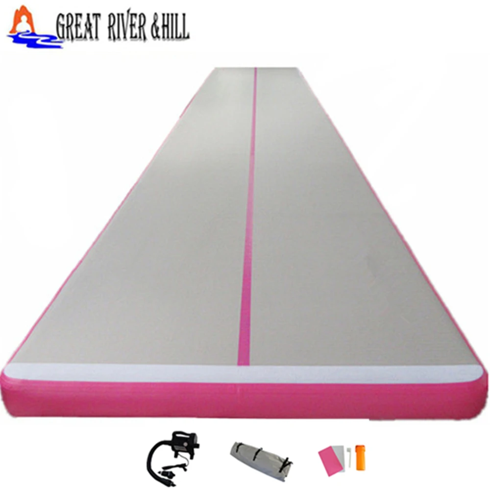 

6m X2m X0.2m Pink Inflatable Airtrack Tumble Air Mat gift for children