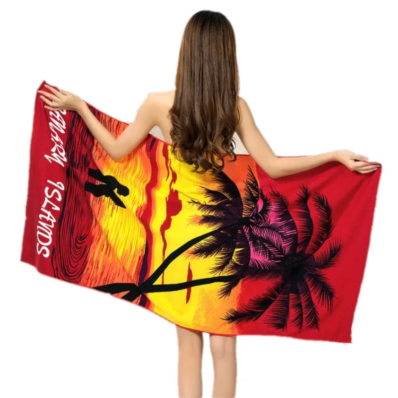 140 * 70cm Fashion Female Creative Home Sweat Fine Fiber Towel Bath Spa Party Sports Beach Swimming Super Absorbent | Дом и сад