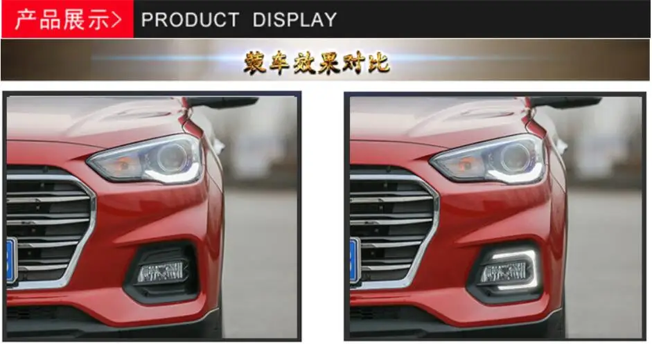 Светодиодный 2018 ~ 2019 IX35 Дневной светильник tucson туман головной акцент Elantra i10 i20