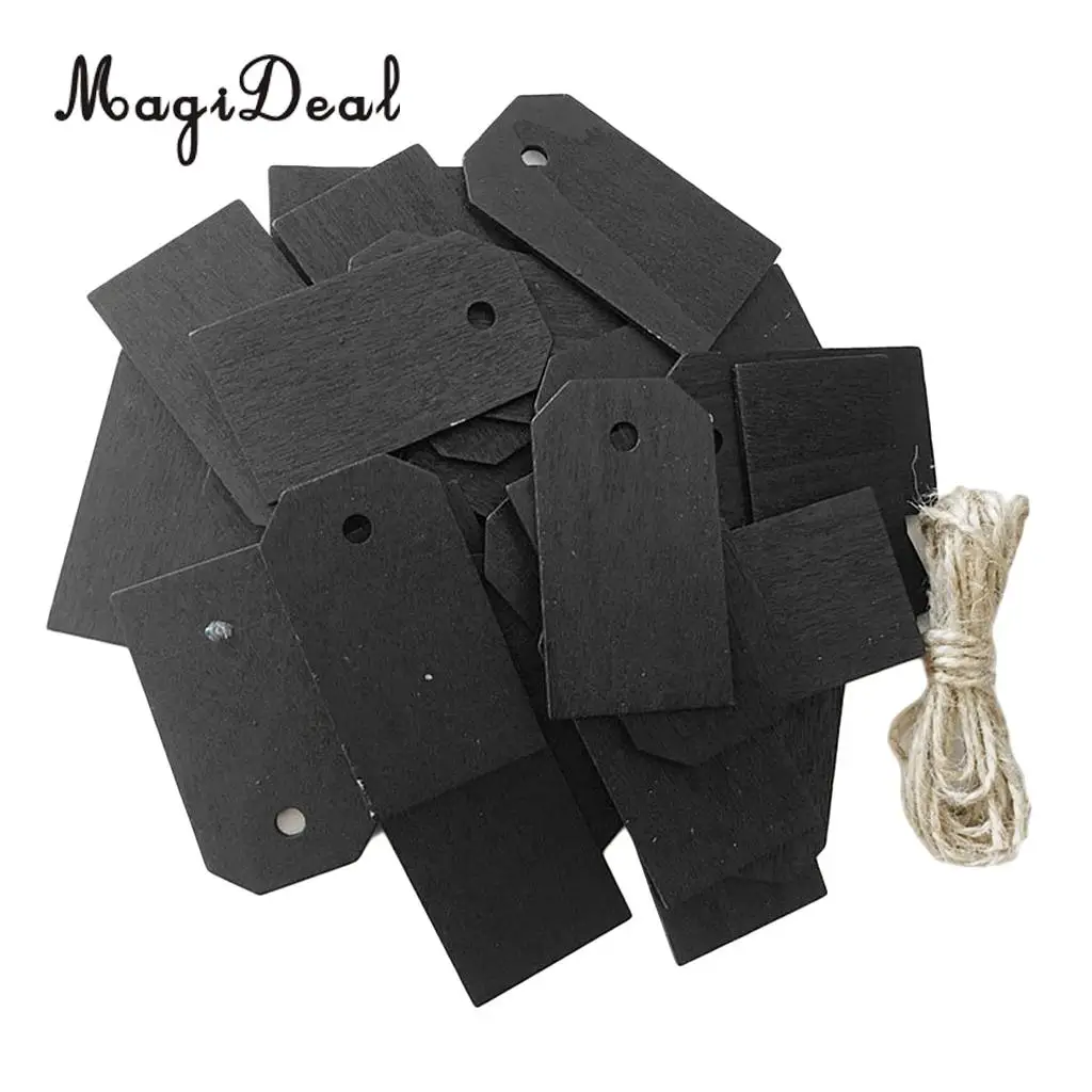 25x пустая деревянная доска Подарочная бирка подвесная этикетка для свадебной