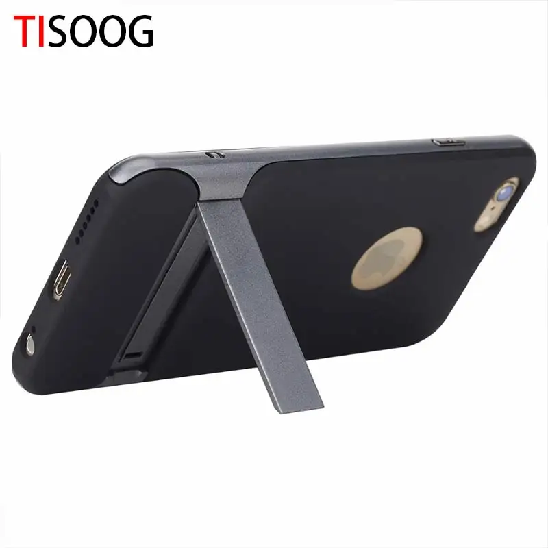 Tisoog кронштейн для Apple iPhone 6 6S 7 8 плюс Спорт антидетонационных чехол Стенд