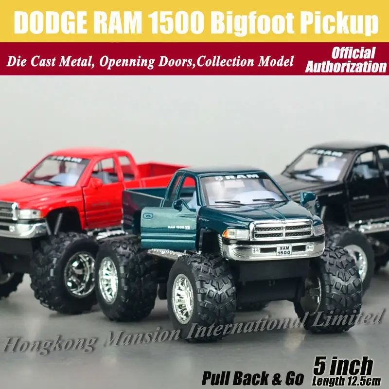 Модель автомобиля Bigfoot 1:36 литый под давлением из металлического сплава для DODGE RAM