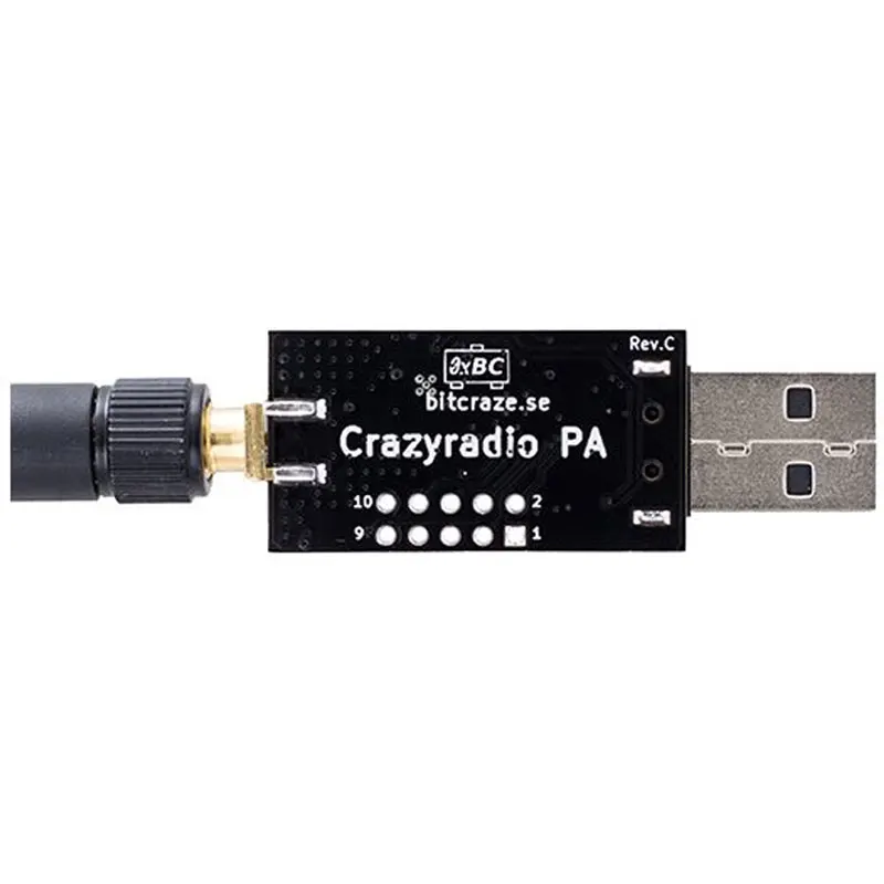 1 шт. x Crazyradio PA-большой радиус действия 2 4 ГГц USB-ключ с антенной на основе nRF24LU1 + км