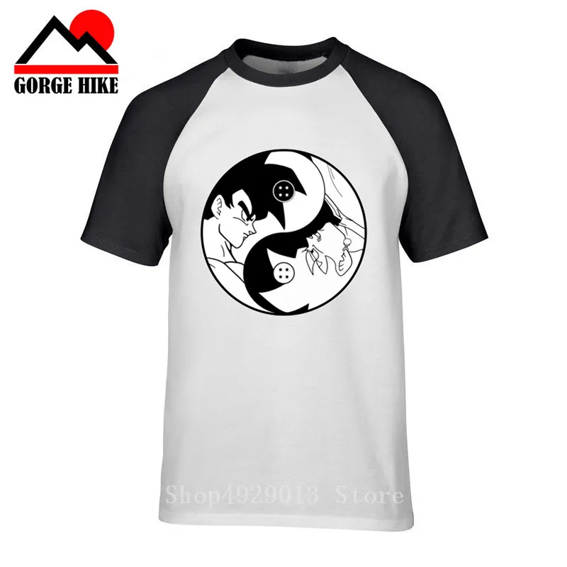 Футболка Dragon Ball Goku Tai Chi Yin Yang для мальчиков Harajuku DBZ футболка размера плюс с 3D