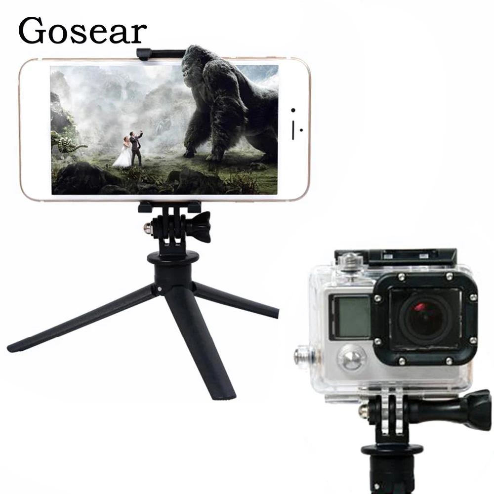 Штатив Gosear для Gopro Go Pro Hero 5 4 3 2 Xiaomi Xiomi Yi 4K SJ4000 iPhone 8 7 6 Samsung S8 Plus Huawei|Чехлы экшн-камер| |