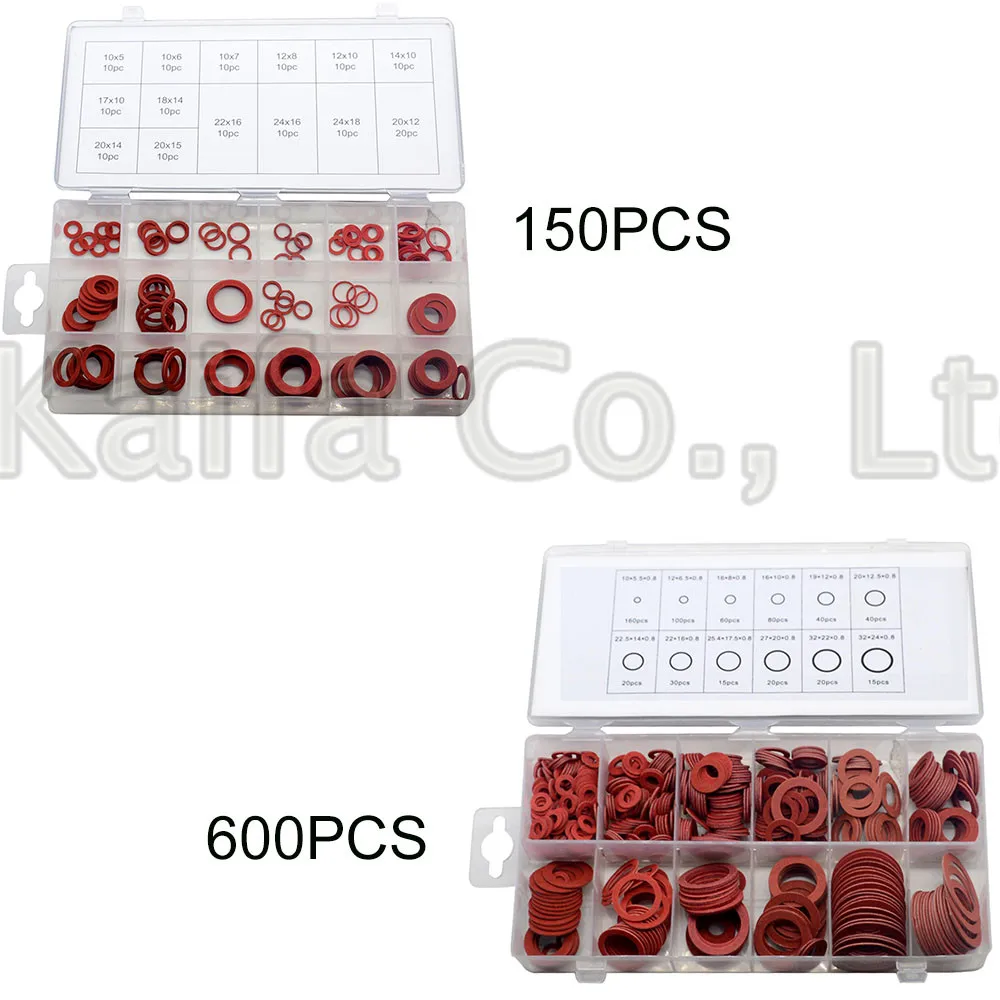 

150pcs 600pcs Steel Flat Pad Insulation Washers Red Paper Meson Gasket Spacer Insulating Spacers Kit