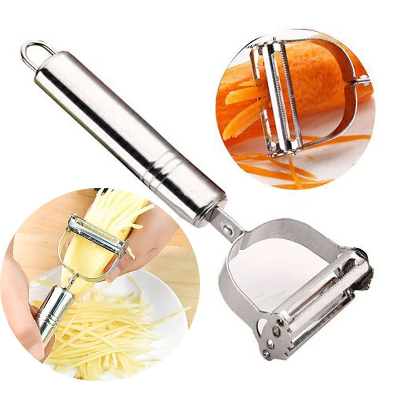 

1Pc Kitchen Accessories Multi-function Stainless Steel Paring Knife Fruit Peeler Grater Vegetable Slicer Kitchen Tools Supplies