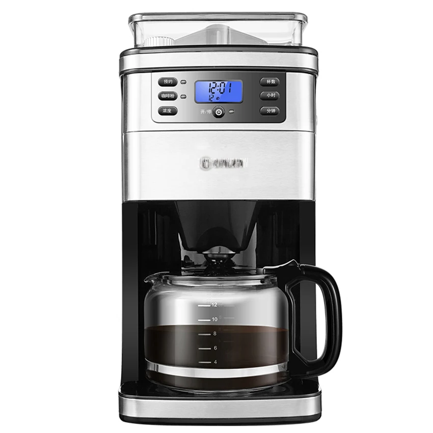 

DL-KF4266 900W 220V 1.5L Full Automatic American Coffee Maker Machine Coffee Bean Grinder Drip Type Cafe Americano Machine