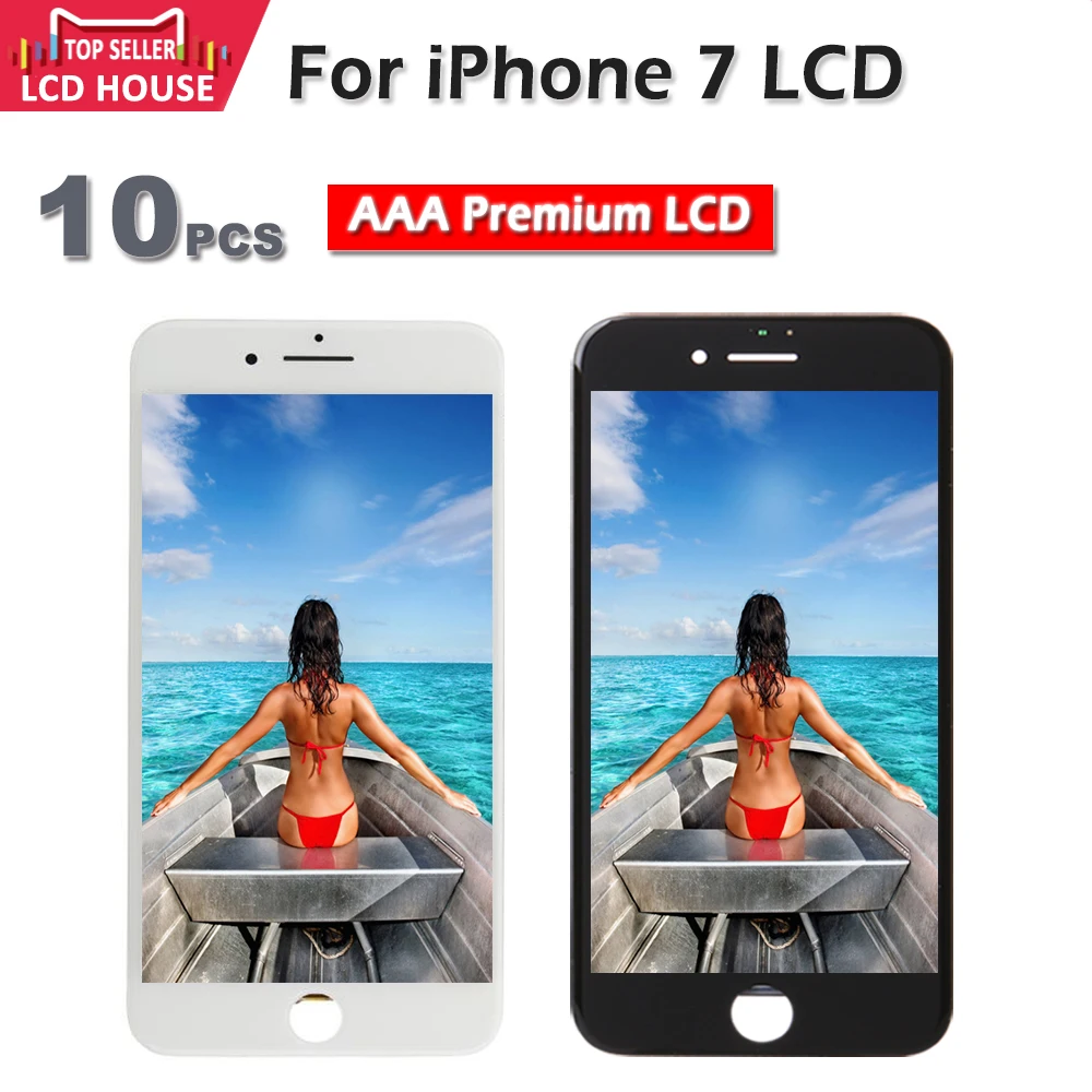 10 шт./лот AAA 4 7 &quotдля Apple iPhone 7G ЖК дисплей сенсорный экран Черный Белый Замена