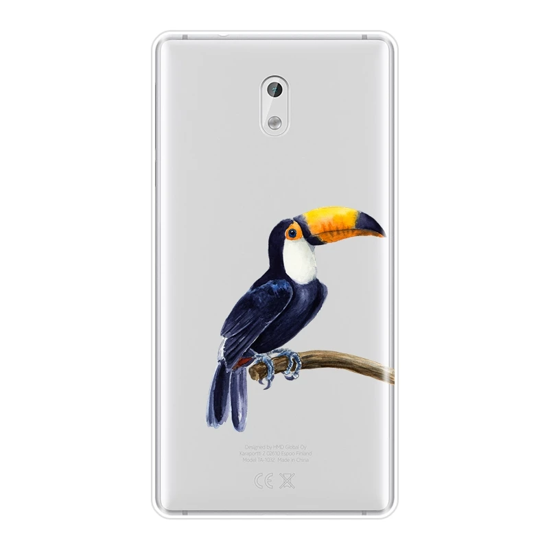 Силиконовый чехол для Nokia мягкий накладка с изображением орла птицы павлина