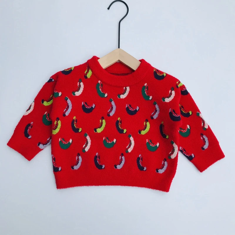 2019 осень-зима Свитер для девочек и мальчиков детские малышей длинный рукав