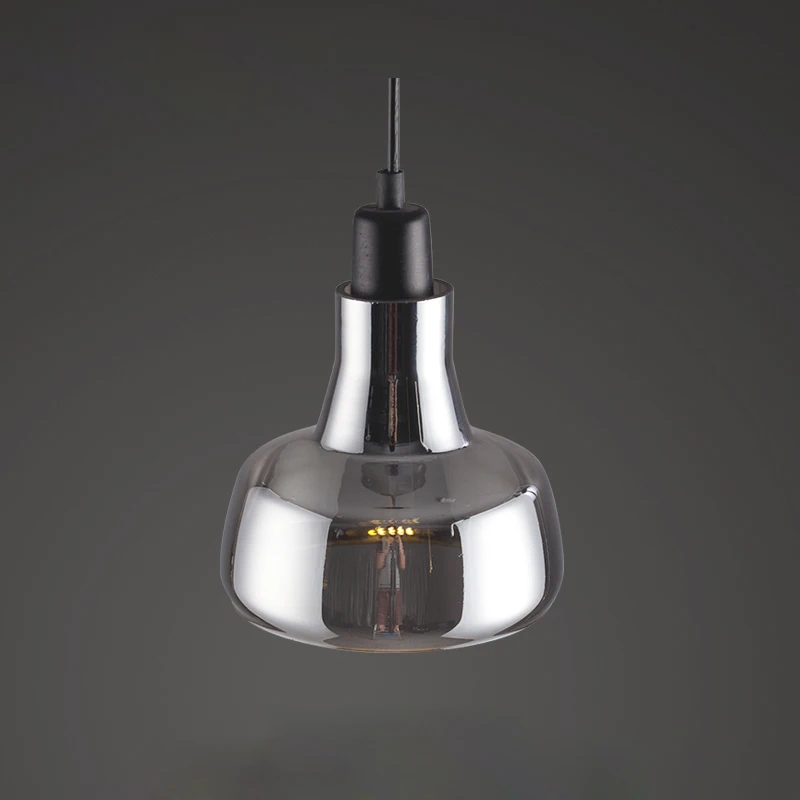 Modern Smoke Gray Glass Pendant Lights for Restaurant Special Disc Design Lamp lustres e pendentes sala jantar Lighting | Освещение