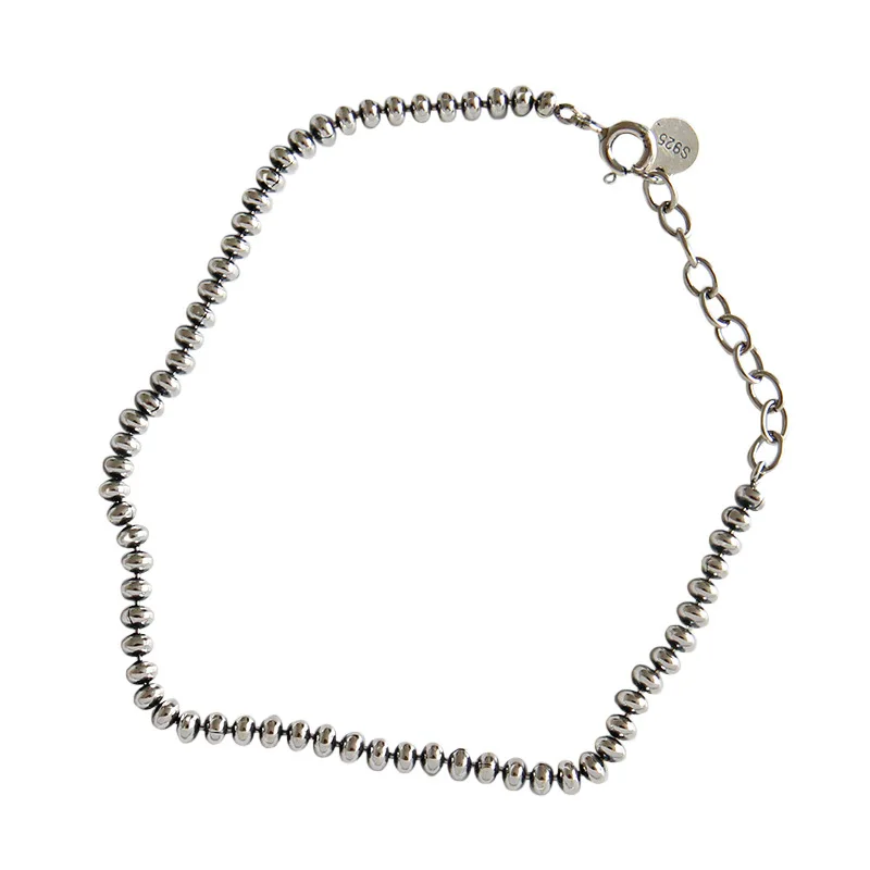 

100% 925 sterling silver beads bracelets for women gifts, minimalism chic woman bracelet bangle jewelry 2020