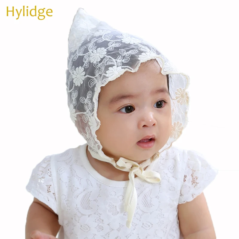 

Новая супермилая детская шапка Hylidge в Корейском стиле, кружевная вышитая шапка принцессы, весенне-летняя хлопковая шапка для новорожденных