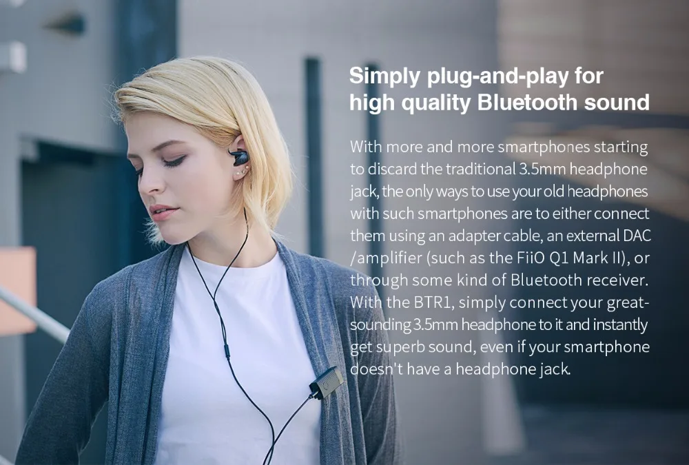 FiiO BTR1 обновление BTR1K Bluetooth аудио приемник Усилитель Поддержка aptx DAC+ APTX Bluetooth amp