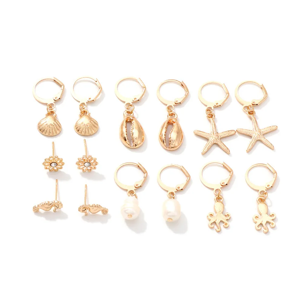 Женские винтажные серьги из Золотого Сплава MLING богемные подвески в виде цветка