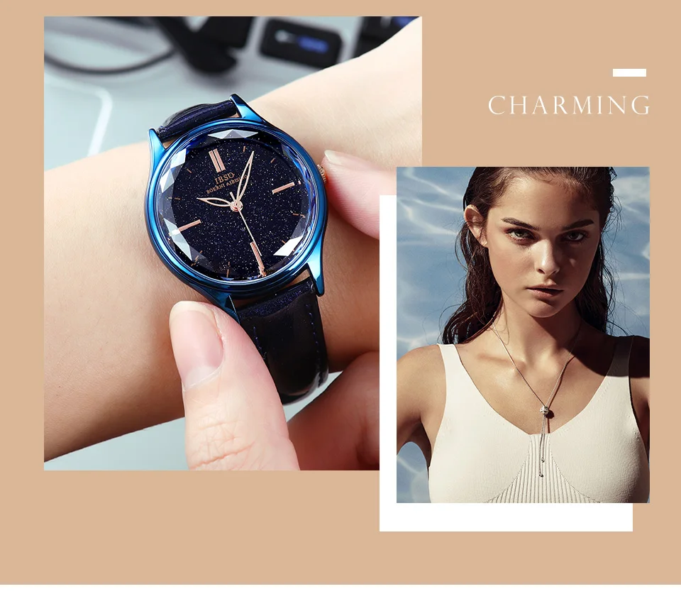 IBSO 11 мм наручные женские часы, роскошные женские часы, модные часы Montre Femme, кварцевые женские часы, Relogio Feminino