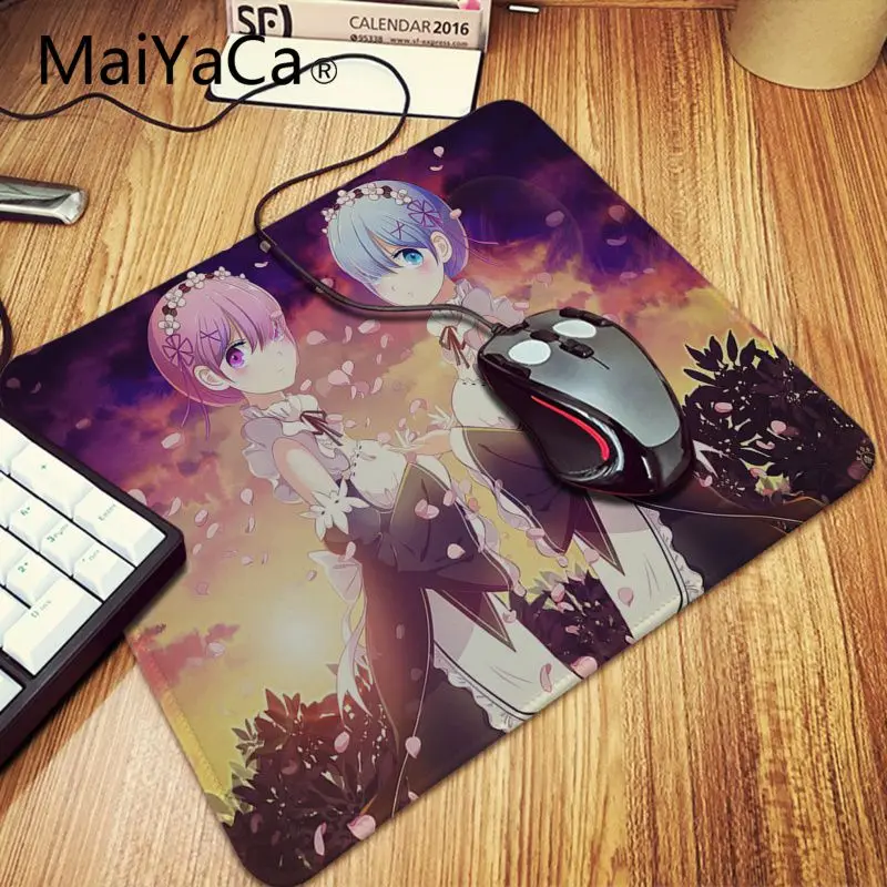 LockEdge 25x29cm MaiYaCa в запасе Rem Re Zero Аниме девушка прочный Аниме Коврик для мыши версия Коврик для Мыши Компьютерный игровой коврик для мыши геймер игровой коврик - Цвет: LockEdge 25x29cm