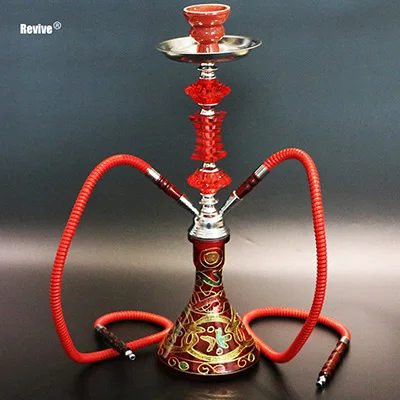 Red Revive 4 варианта цвета наргиле кальян полный набор chicha 2 шланги стекло наргиле керамическая чаша 51 см Кальян курительная Водопровод - Цвет: Red