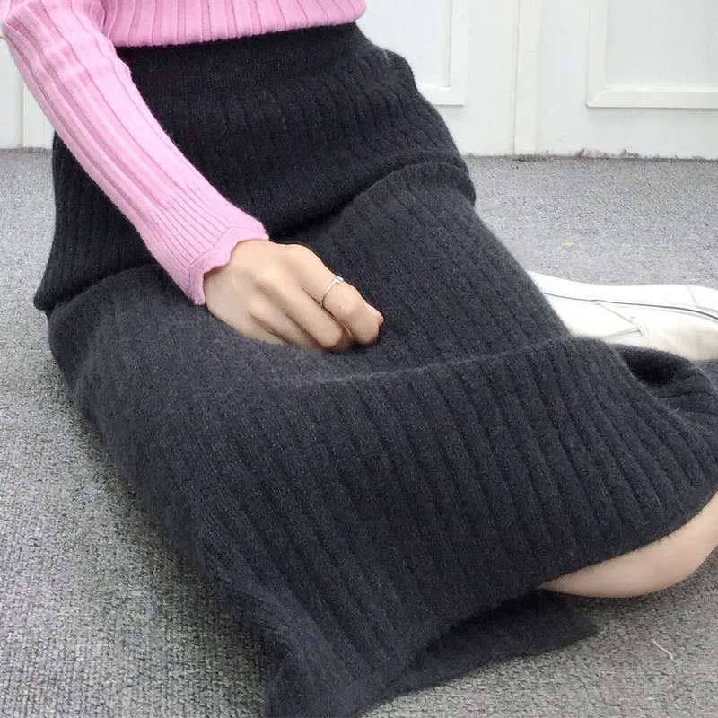 Новое поступление 2018 весеннее высококачественное шерстяное трикотажное длинное