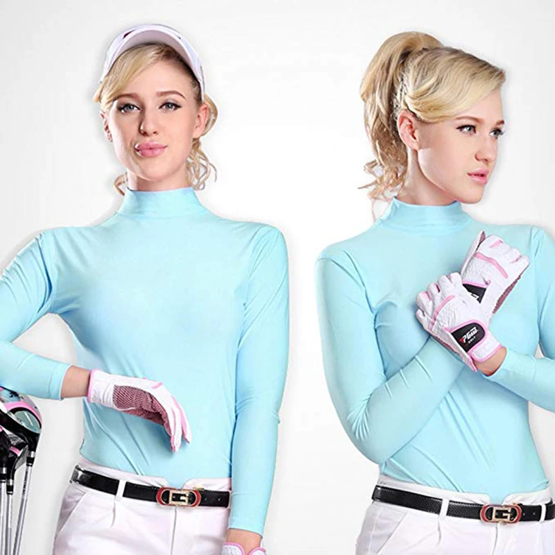 CRESTGOLF рубашка для гольфа женская уличная УФ Защита Солнцезащитная рубашка ледяная футболка спортивная одежда с длинным рукавом Одежда