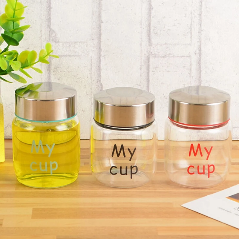 Стеклянная емкость для воды 150 мл кружка с крышкой летняя стеклянная чашка