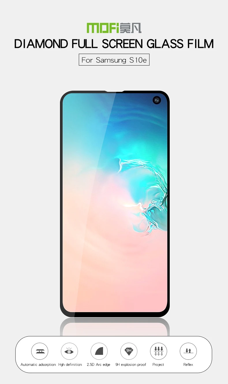 Защитное стекло закаленное для Samsung Galaxy S10 Lite S10e|Защитные стёкла и плёнки
