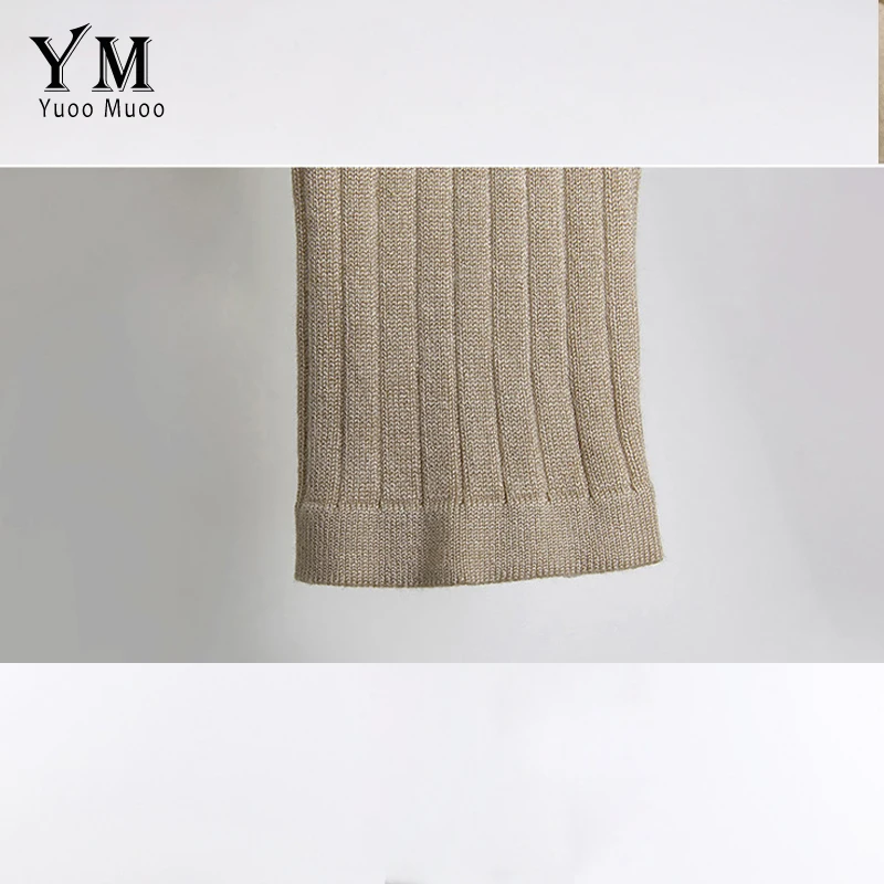 YuooMuoo Европейский дизайн элегантное осеннее платье с v образным вырезом женское