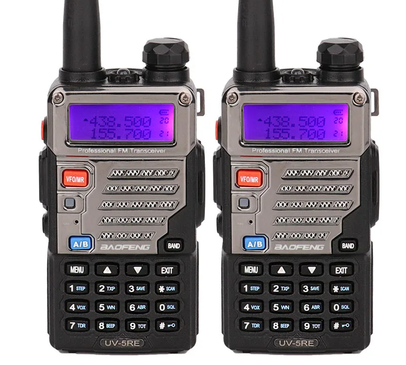 Рация walki UV5RE Baofeng двусторонняя радиостанция с двухдиапазонным дисплеем