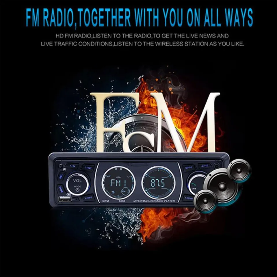 Франшиза 808 автомобильный беспроводной плеер стерео аудио вход FM Aux приемник