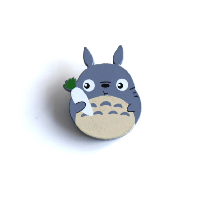 Nengdou M11 Kawaii Pin Hayao Miyazaki Icon деревянная брошь в японском стиле Харадзюку значки