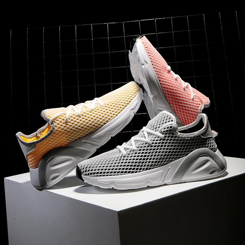 2019 кроссовки женские летние удобные дышащие туфли на плоской подошве платформе