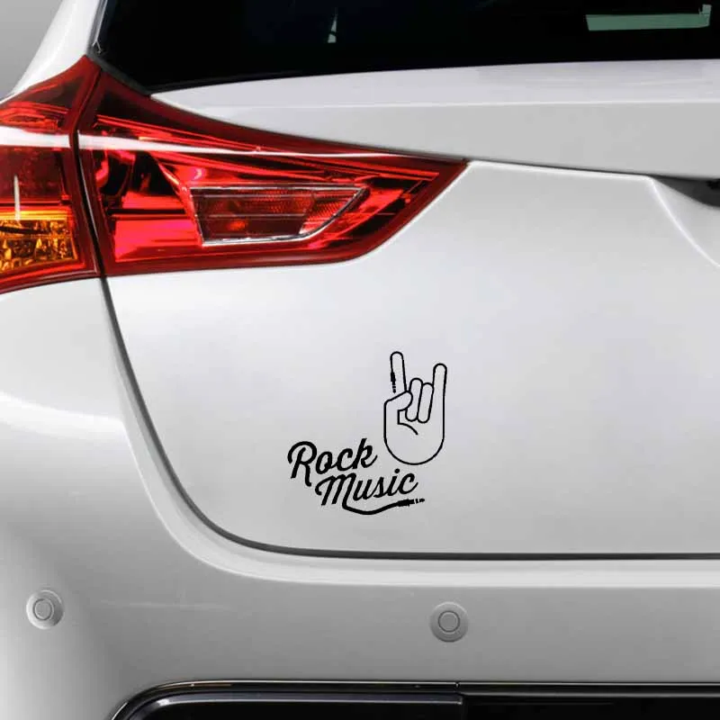 

YJZT 17.2CM*17.8CM Rock Music Vinyl Black Silver Motorcycle Car Sticker Decals C13-000525