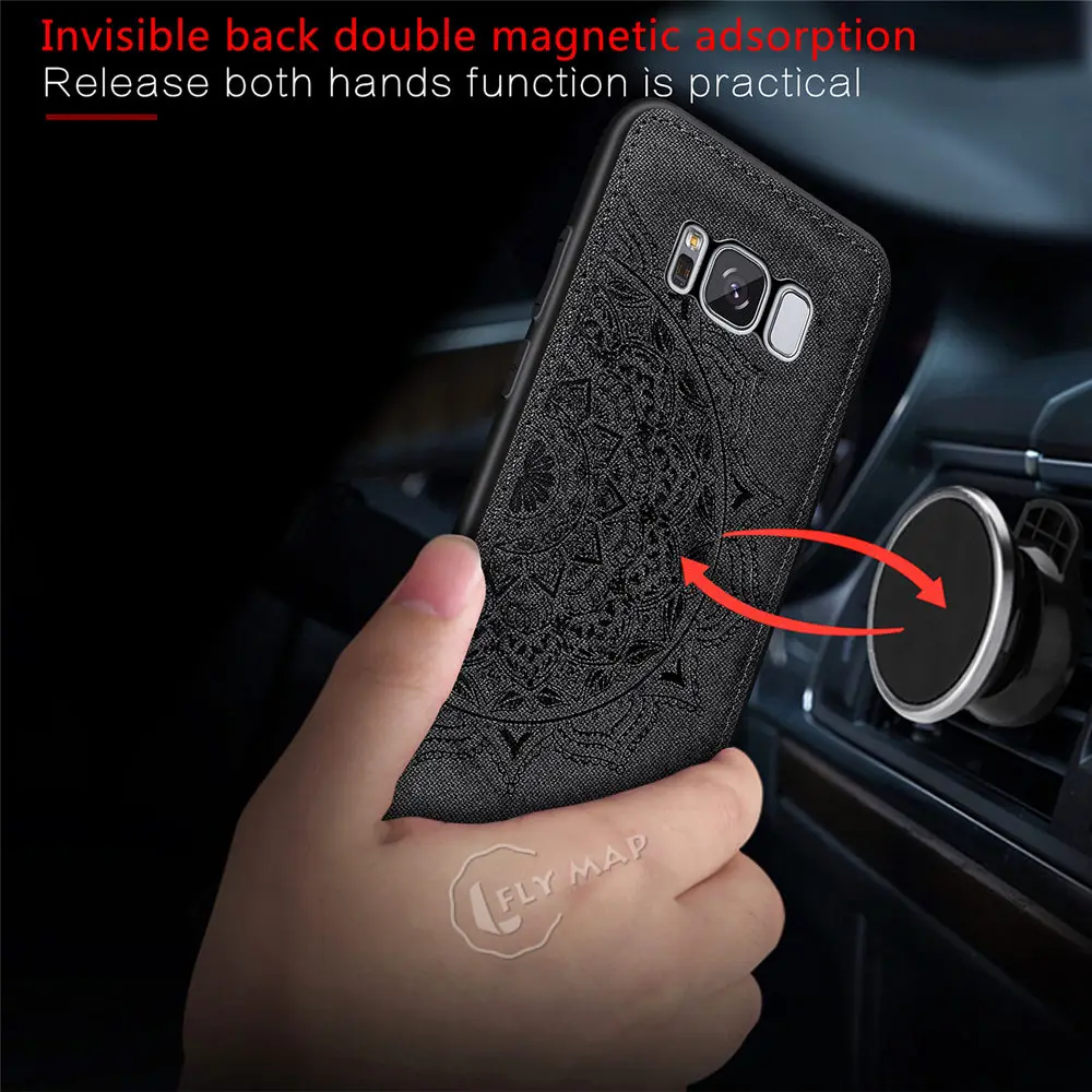 New Fabric Canvas Silicon Phone Case for Samsung Galaxy S8 Plus S8Plus S8+ G955F G955FD SM-G955FD Cloth Texture Protective Cover |