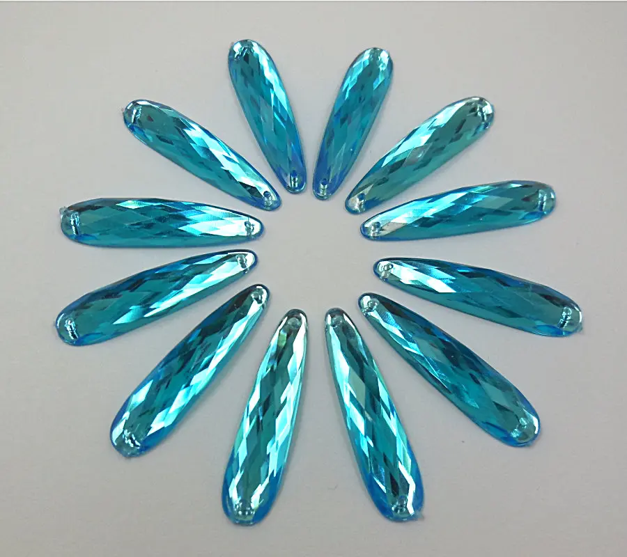 20 шт. 9x36 мм высококачественные акриловые камни и кристаллы детские голубые
