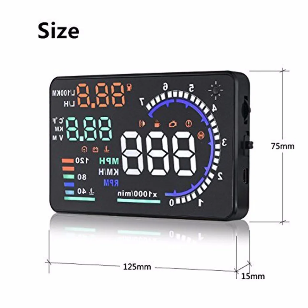 Автомобильный дисплей HUD OBD2 лобовое стекло скоростной проектор для автомобиля GPS