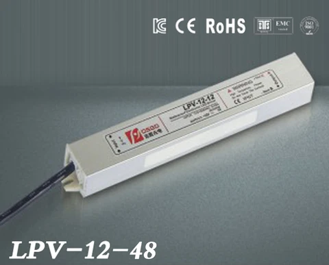 Водонепроницаемый IP67 Электронный Драйвер для наружного применения, источник питания, трансформатор для светодиодной ленты, адаптер для подводного освещения, 12 Вт, переменный ток в постоянный ток, 48 В