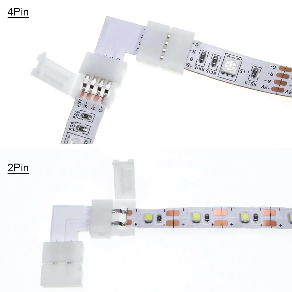 Коннектор для светодиодной ленты 5050 RGB коннектор светильник Ной 5 шт. 10 мм 4