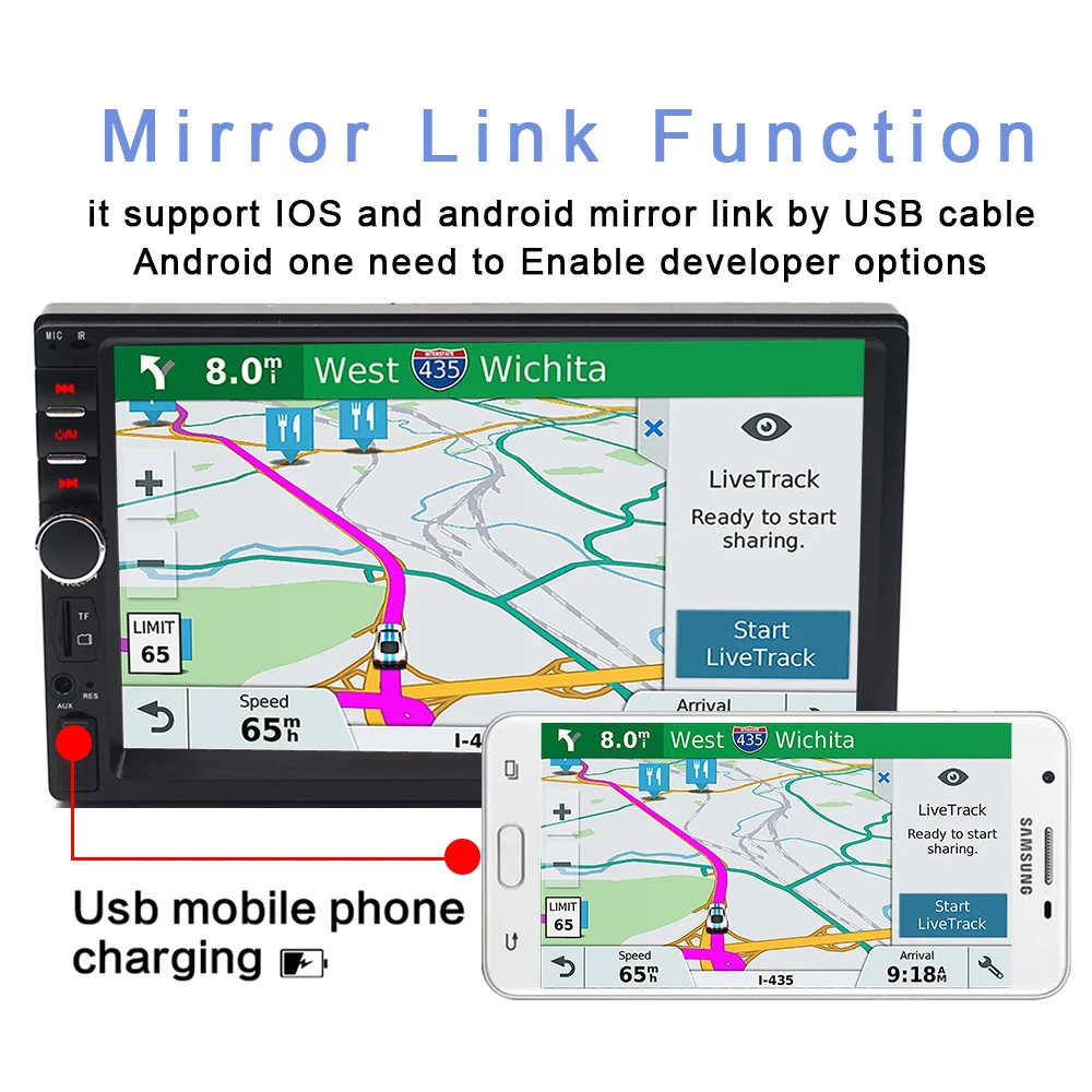 2 Din 7 &quotАвтомагнитола Bluetooth 2din автомобильный мультимедийный плеер HD сенсорный