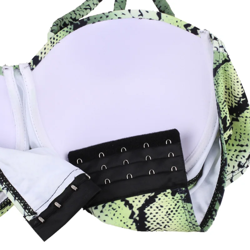 2017 Большие размеры купальник бикини с высокой талией на косточках женские