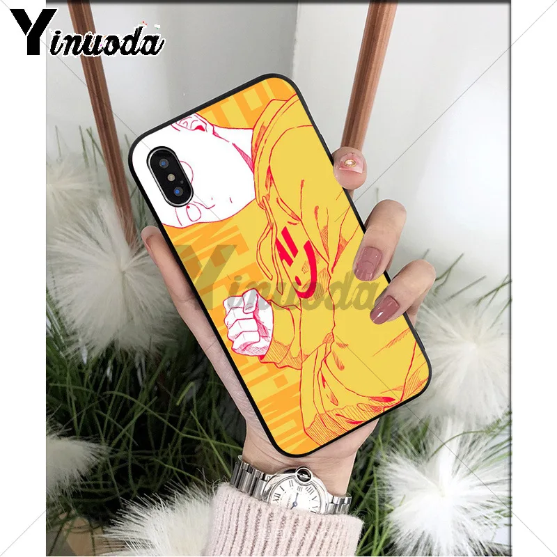Yinuoda японский аниме One Punch Man силиконовый мягкий ТПУ черный чехол для телефона для iPhone 8 7 6 6S Plus X XS MAX 5 5S SE XR чехол s