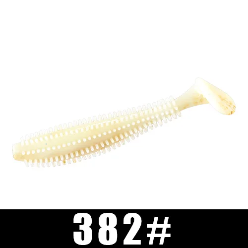 382 FISH KING, мягкие приманки для рыбалки, 90 мм/4 г, 120 мм/9 г, Т-образный хвост, один хвост, Shad, карп, силиконовые мягкие приманки для рыбалки, снасти - Color: 382