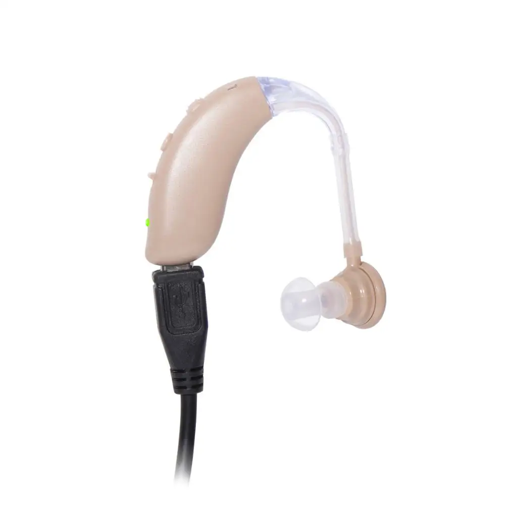 Left-ear-Beige 4 режима цифровой слуховой аппарат перезаряжаемый BTE слуховые аппараты для пожилых людей чистый слуховой усилитель по сравнению с Siemens Прямая поставка - Цвет: Left-ear-Beige